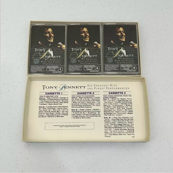 Tony Bennett Greatest Hits Finest Performances 3 Cassette Collectors Edition - Picture 5 of 7